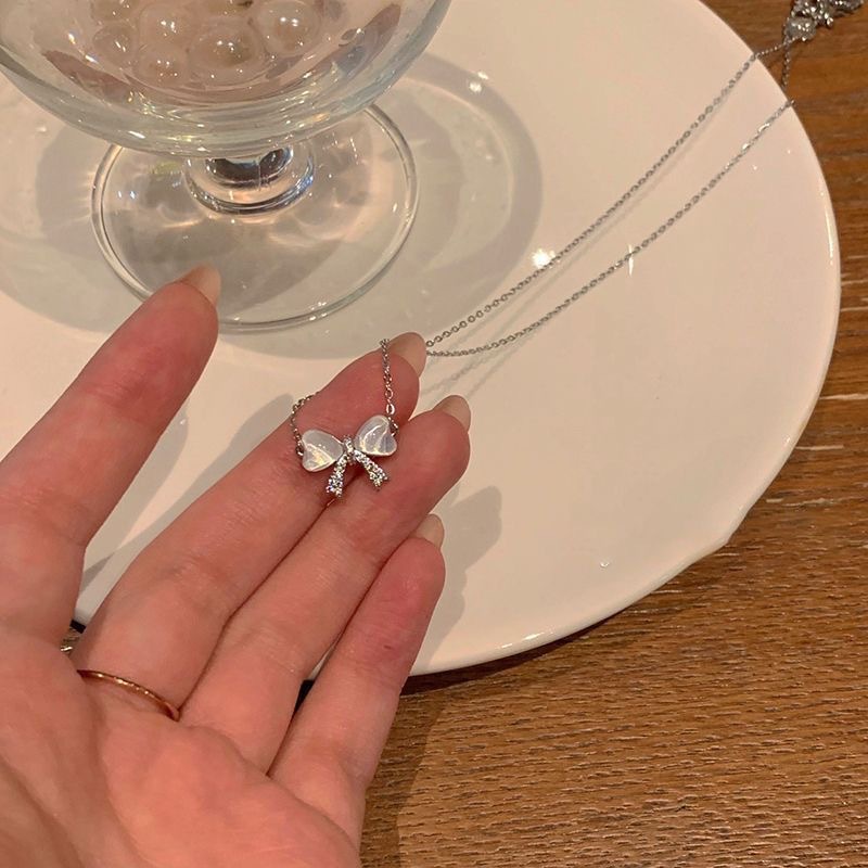 小红书同款蝴蝶结项链女ins风小众高级感锁骨链送学生闺蜜